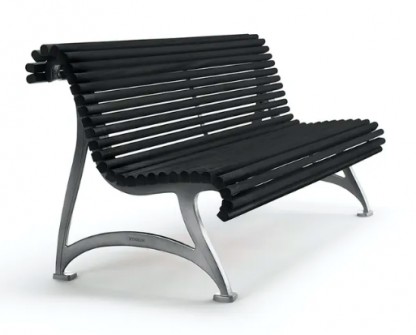 Soffa Längd 180cm Natur (rå aluminium), Grålackerad fur