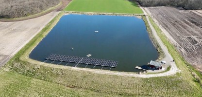 Flytande solparksanläggning till Dammen