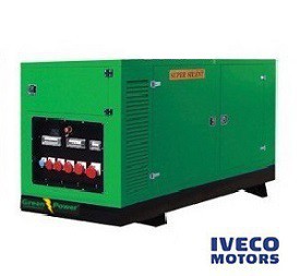 STAGE 5 (V) Fiat Elverk 150kVA 120kW ljudisolerad/täckt automatisk startpanel 