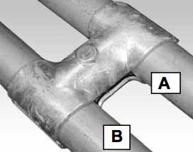 Rörklämma dubbel A1½" x B1¼", med bult M10x60 pris/25st/paket